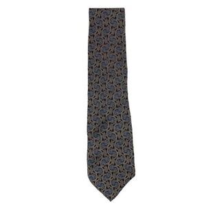 GIORGIO ARMANI Cravatte Men's Brown Blue Paisley Silk Necktie Italy US OS